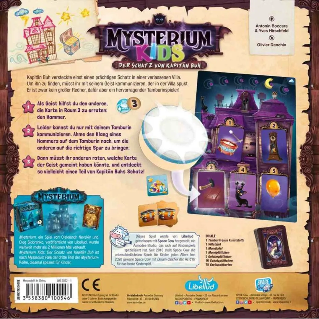 Asmodee Mysterium Kids Der Schatz von Kapitän Bu - 3 Spelers