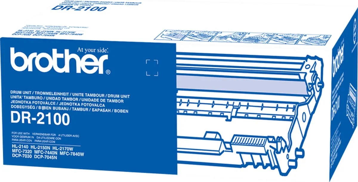 Brother DR-2100 Drum - 12.000 Pagina's - Zwart