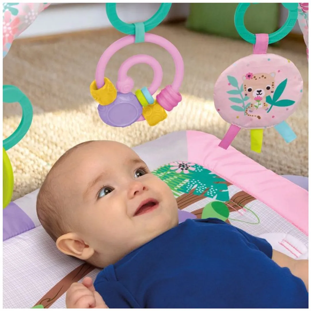 Bright Starts Treetop Bloom Opvouwbare Speelgym - 5 Speeltjes - Roze