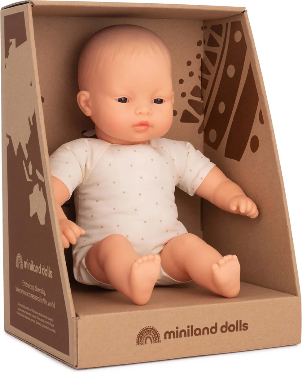 Miniland Babypop Aziatisch 32cm - Multicolor - Waterdicht - 31366