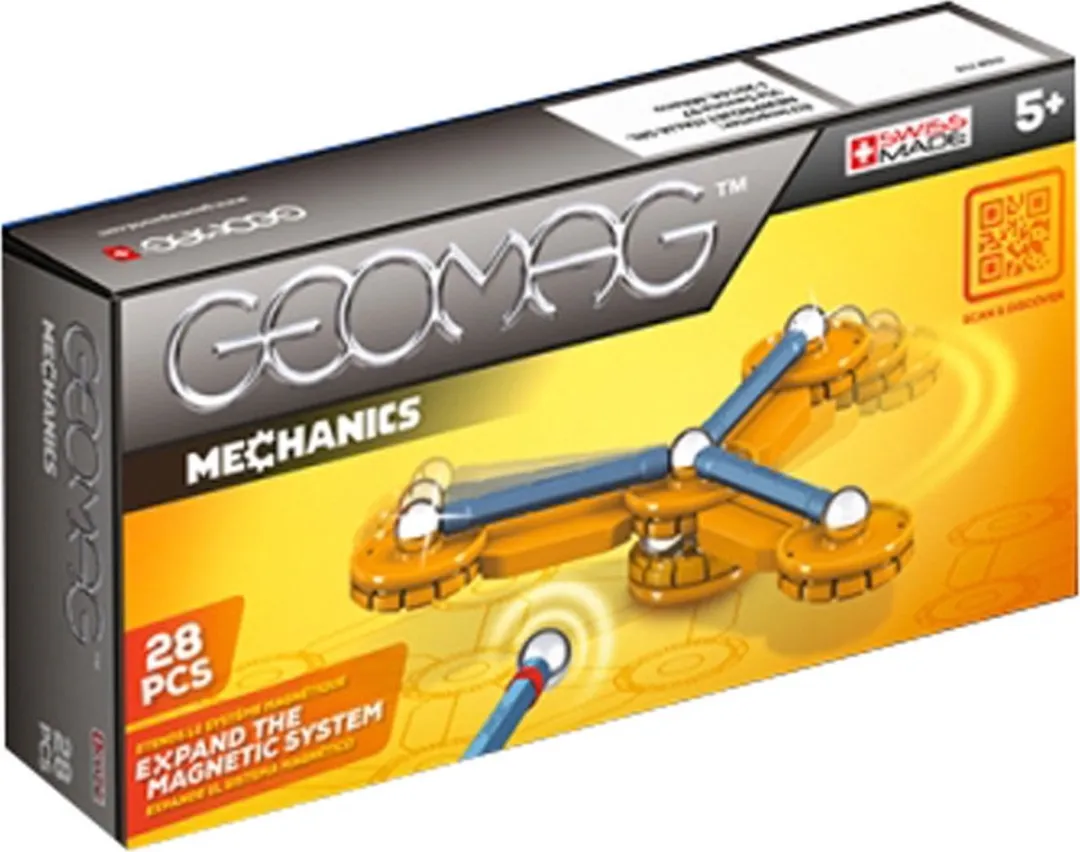 Geomag Mechanics 28-delig - Blauw/Oranje