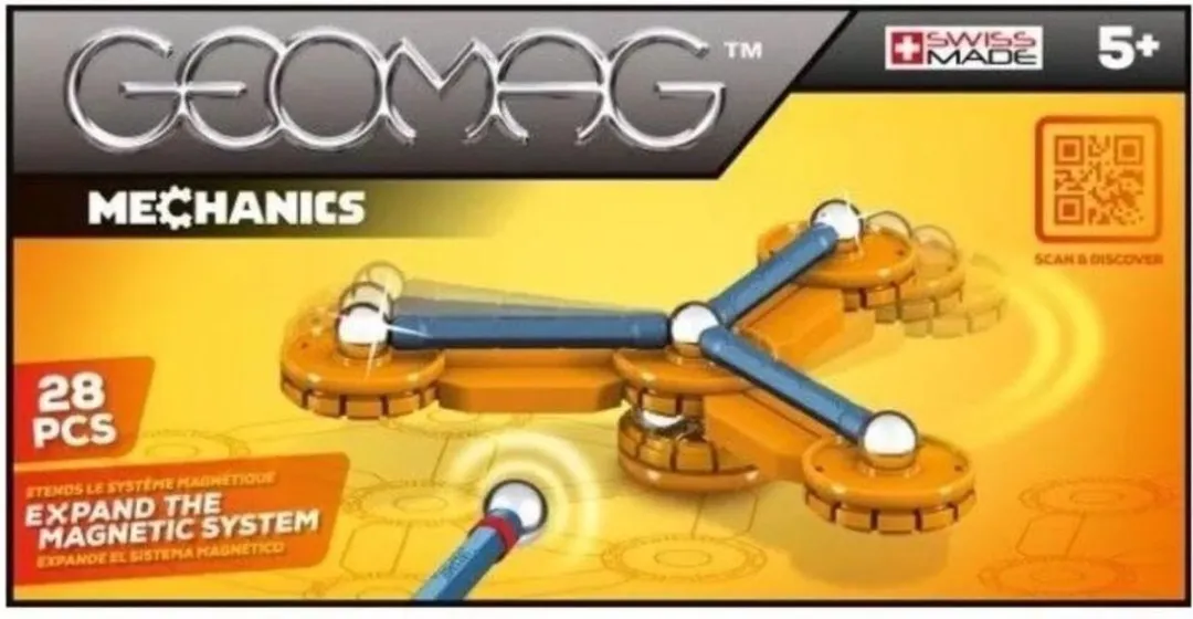Geomag Mechanics 28-delig - Blauw/Oranje