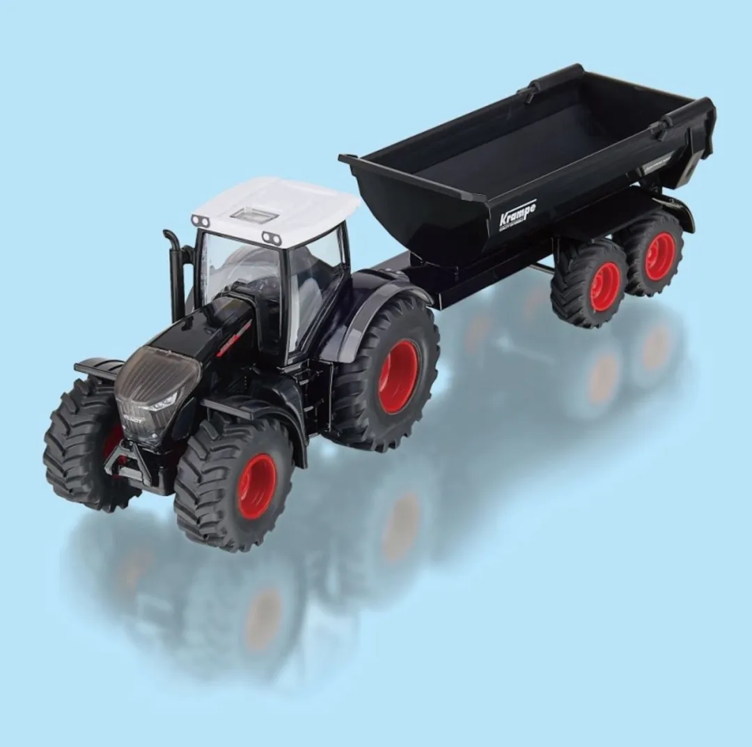 SIKU Fendt Tractor met Krampe Aanhangwagen 1:50 SK2001 - Meerkleurig