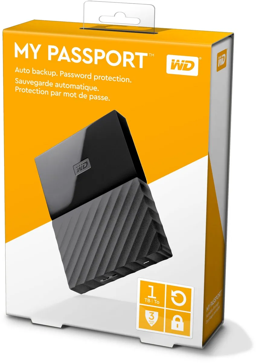 Western Digital My Passport 1TB Externe Harde Schijf - Zwart