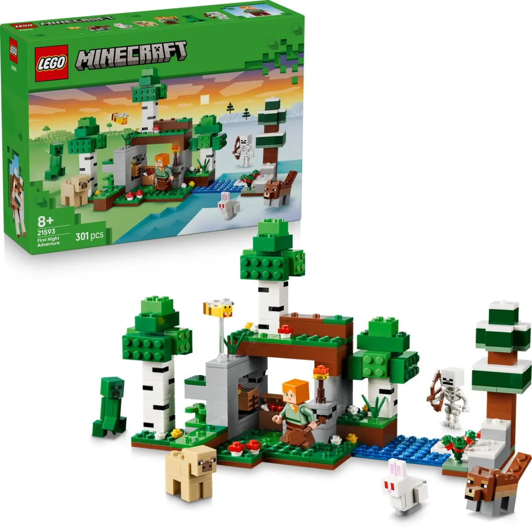 LEGO Minecraft 21593 Eerste Nacht Avontuur - 301 Stukken