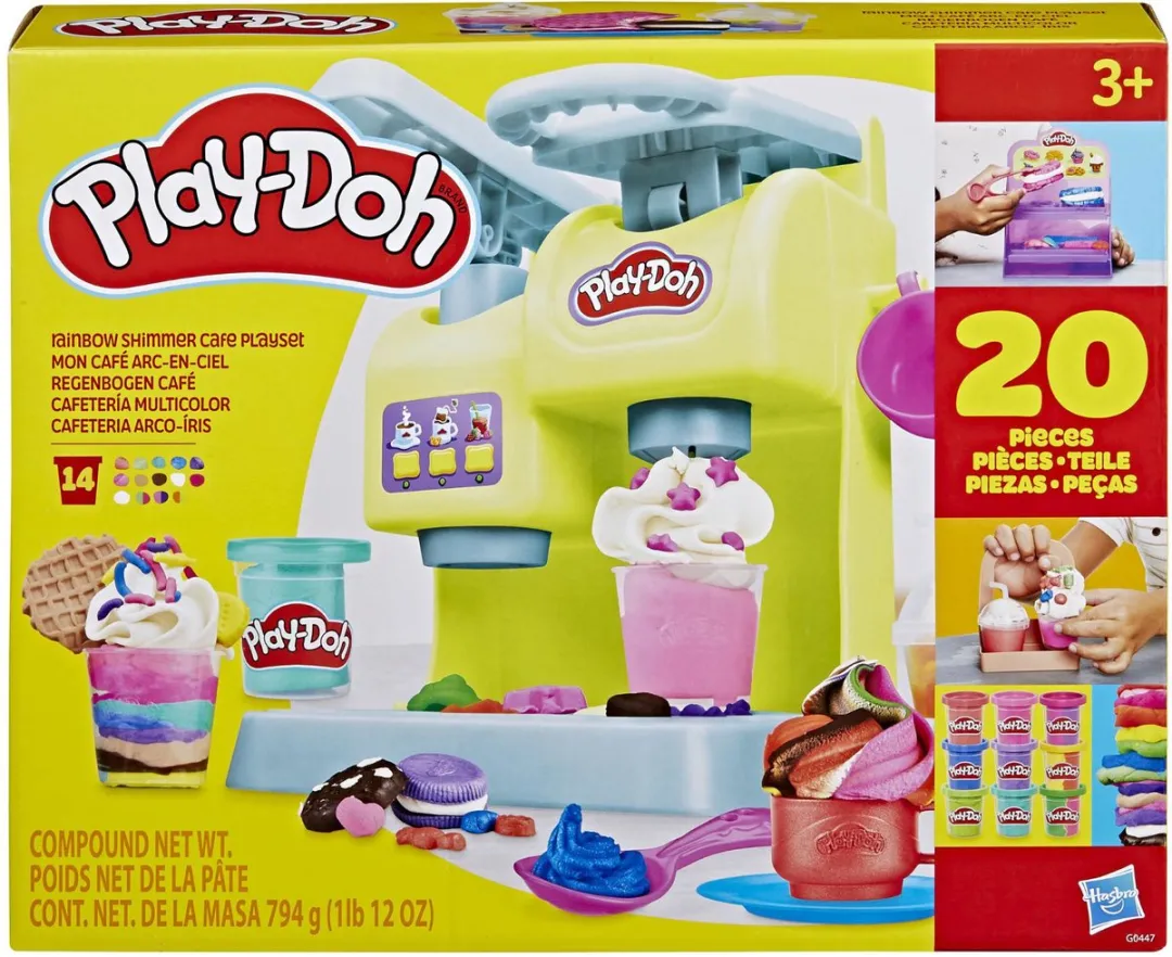 Hasbro Play-Doh Regenboog Shimmer Café Speelset
