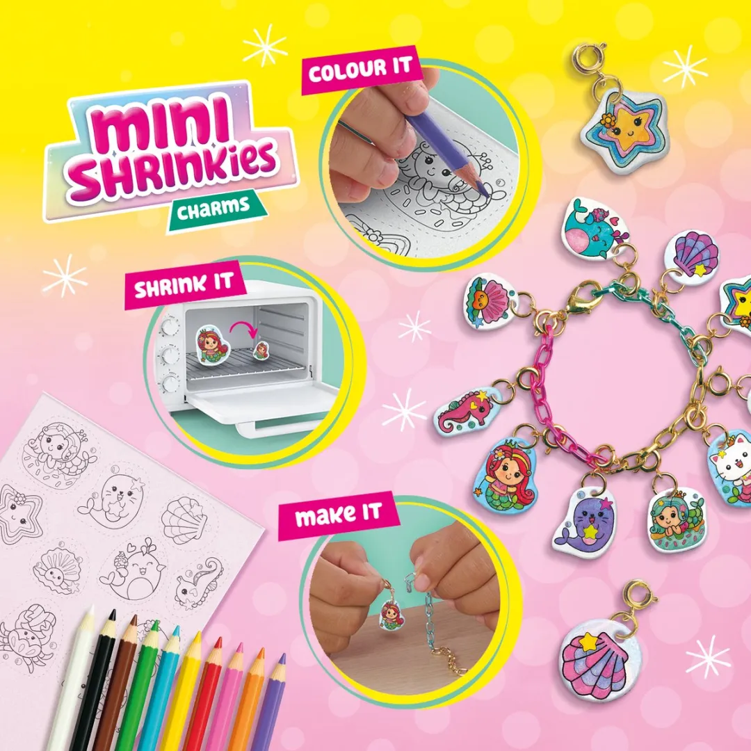 SES Creative Mini Shrinkies Lovely Ocean Bedelarmband - 10 Stuks