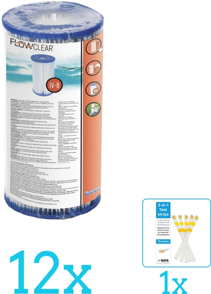 Bestway Flowclear Filtercartridge Type IV 12-delig