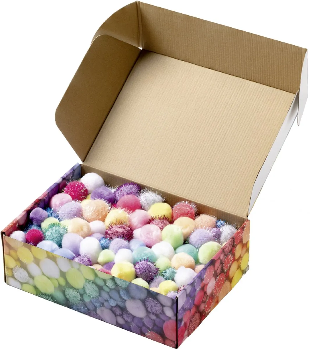 Folia Pompons Mix Pastel 300g