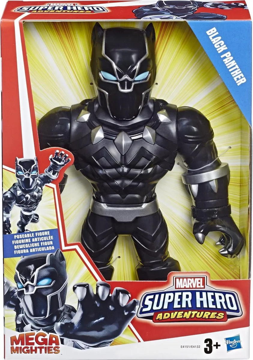 Marvel Super Hero Adventures Black Panther Mega Mighties Speelfiguur 25cm - E4151ES1