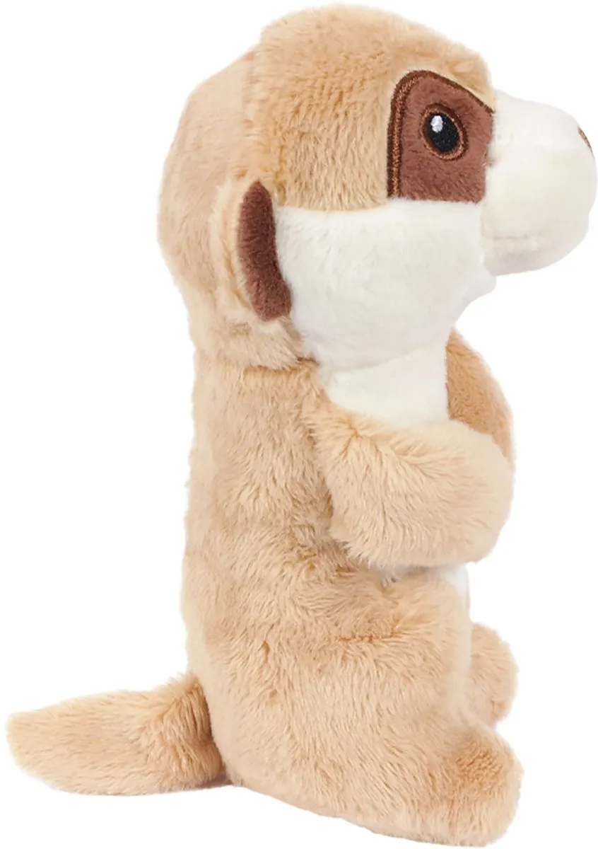 PIA Soft Toys Stokstaartje Pluche 15cm - Crème/Bruin