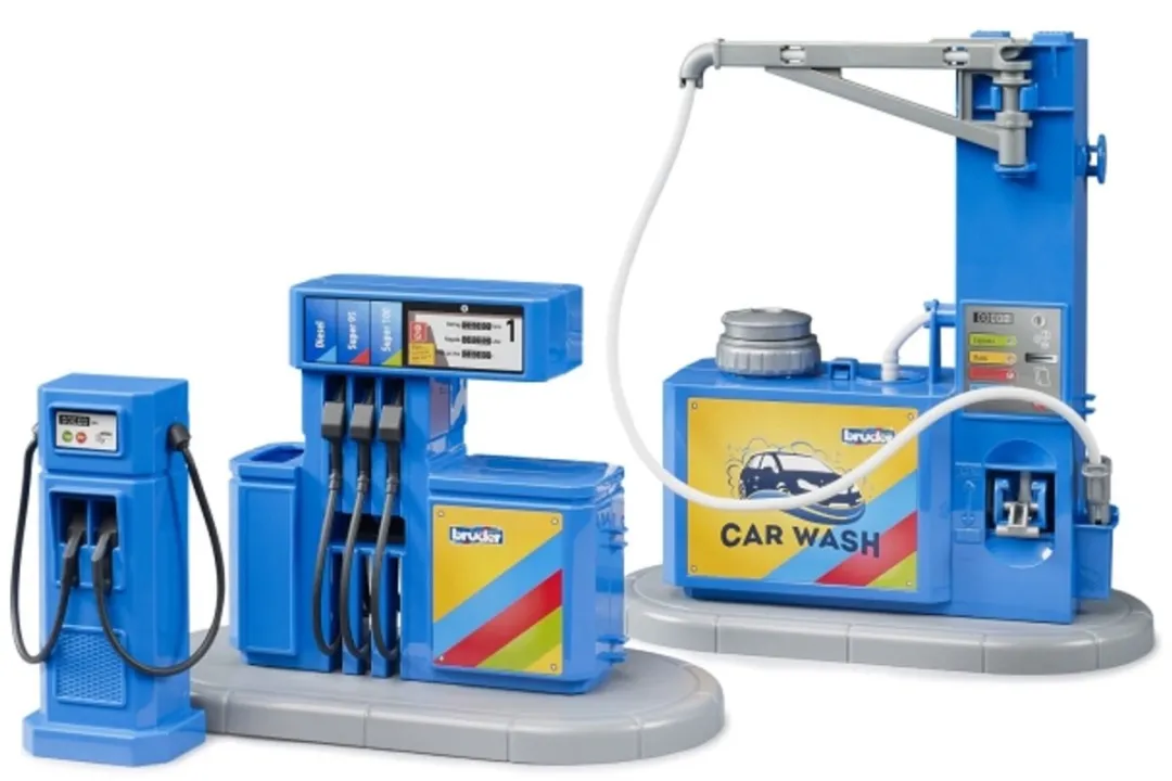 Bruder BF62113 Tankstation & Autowasstraat - Meerkleurig