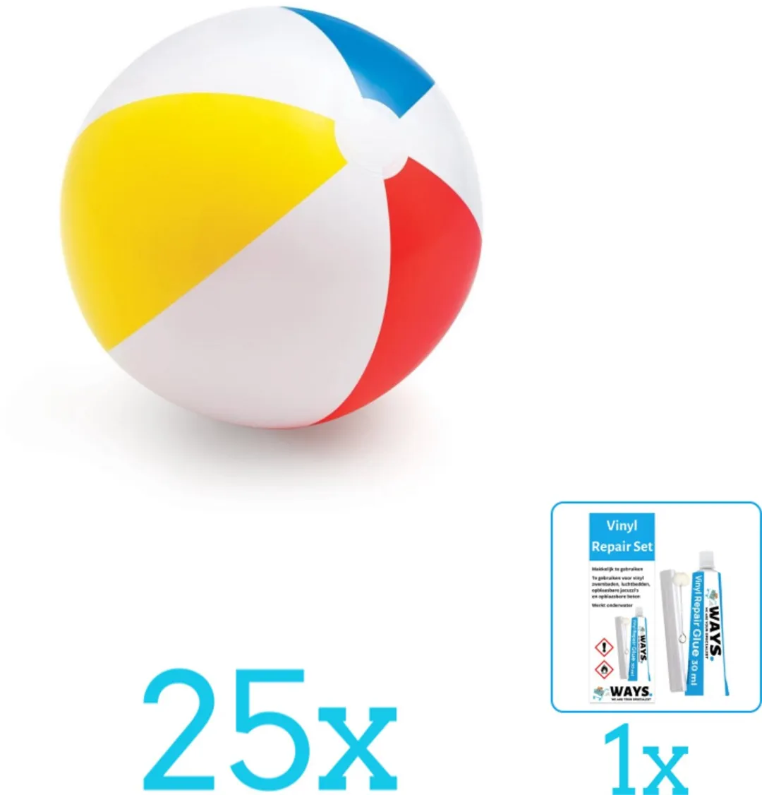 Intex Opblaasbare Strandbal Glossy 51cm