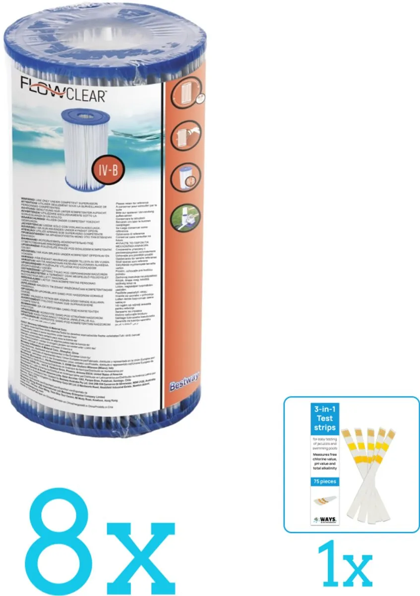 Bestway Flowclear Filtercartridge Type IV 58095-Wit