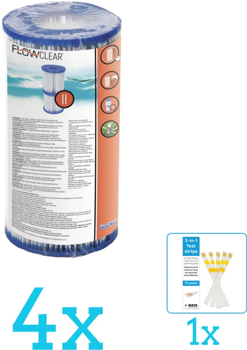 Bestway Flowclear Filtercartridge Type II 58094-Wit