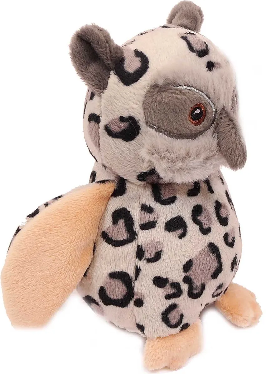 PIA Soft Toys Pluche Uil 12cm - Bruin/Zwart/Taupe