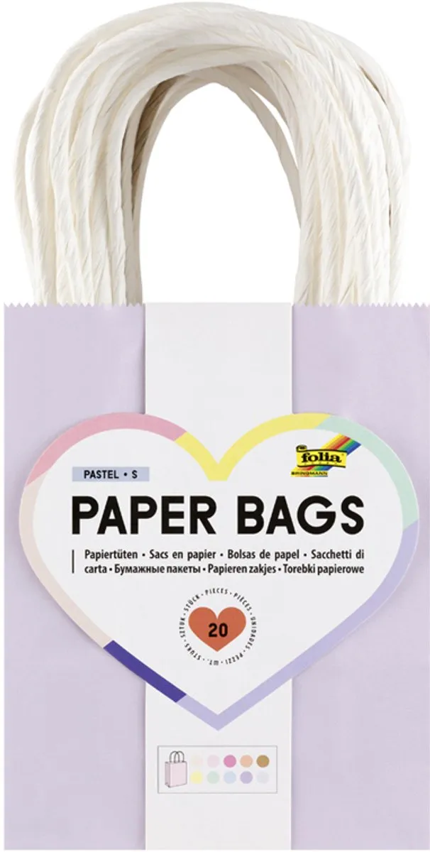 Folia Papieren Draagtassen Pastell M