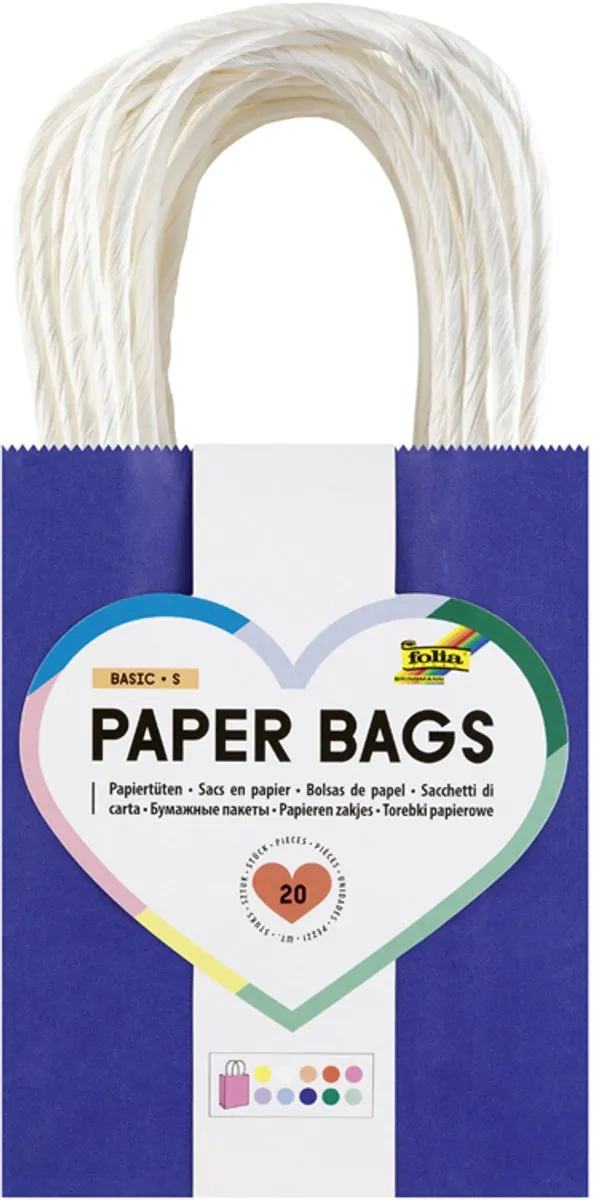 Folia BASIC Papieren Draagtassen M