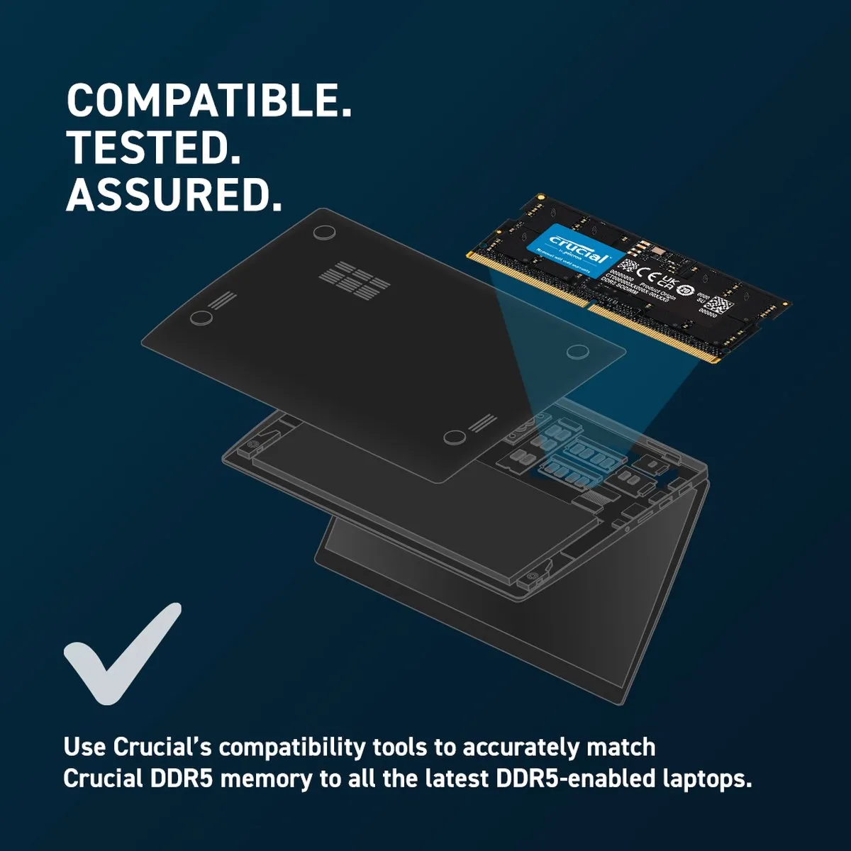 Crucial CT2K32G56C46S5 Laptopgeheugen 64GB DDR5 5600MHz