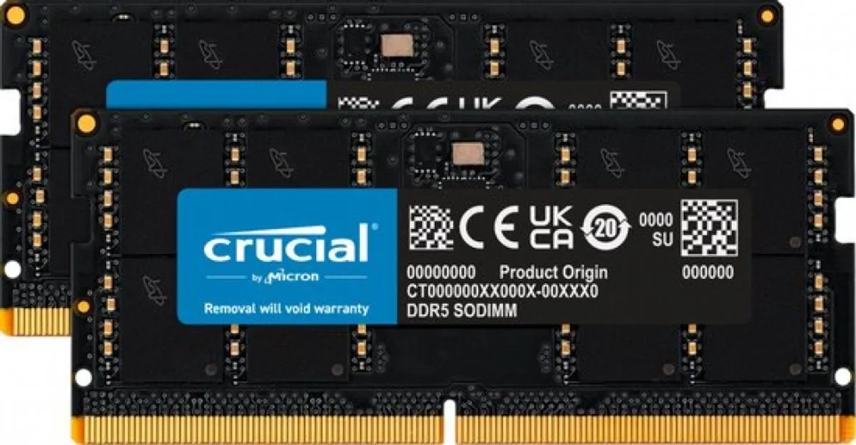 Crucial CT2K32G56C46S5 Laptopgeheugen 64GB DDR5 5600MHz