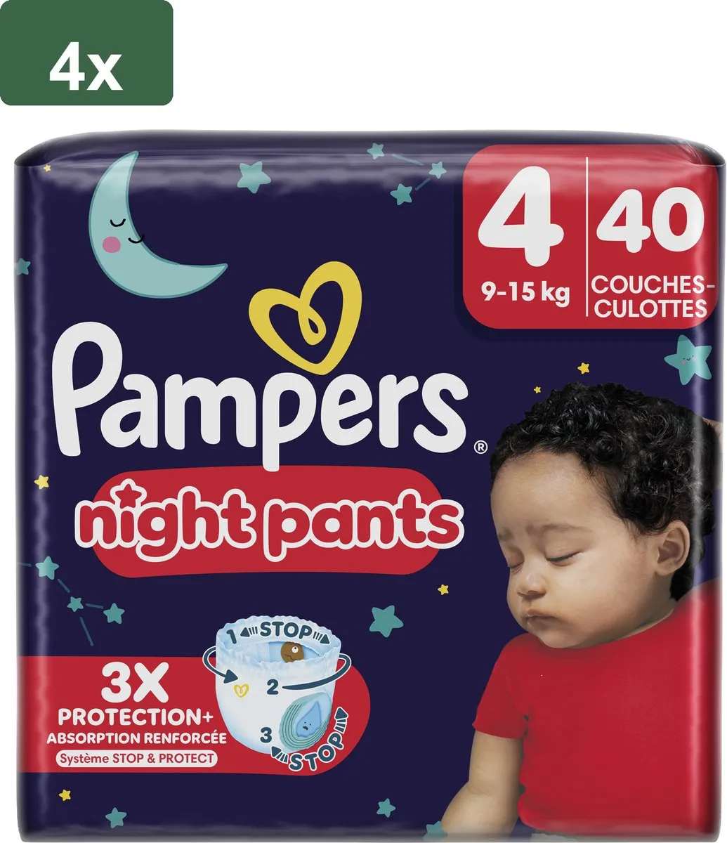 Pampers Baby-Dry Night Pants Maat 4 - 160 Stuks