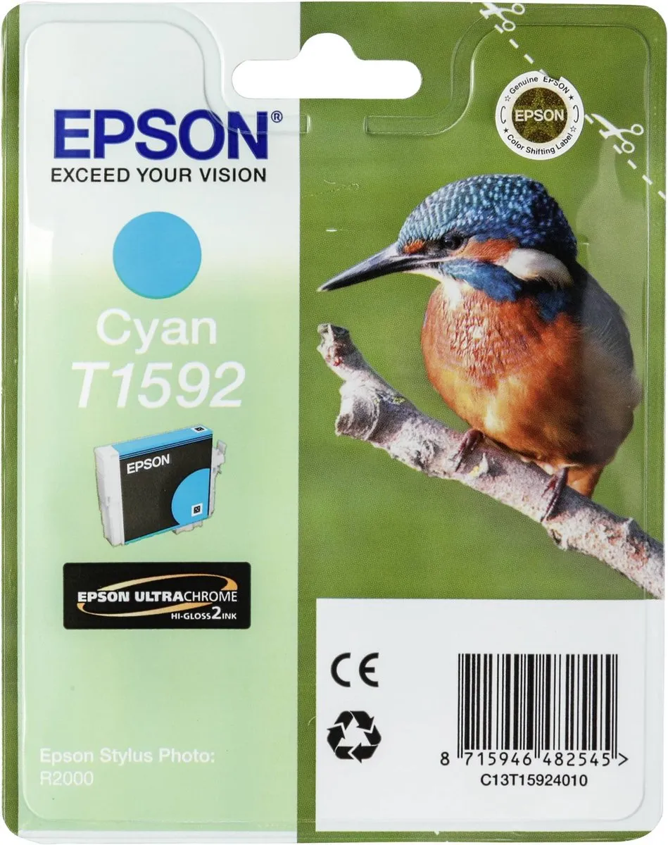 Epson T1592 Cyaan Inktcartridge - 17ml
