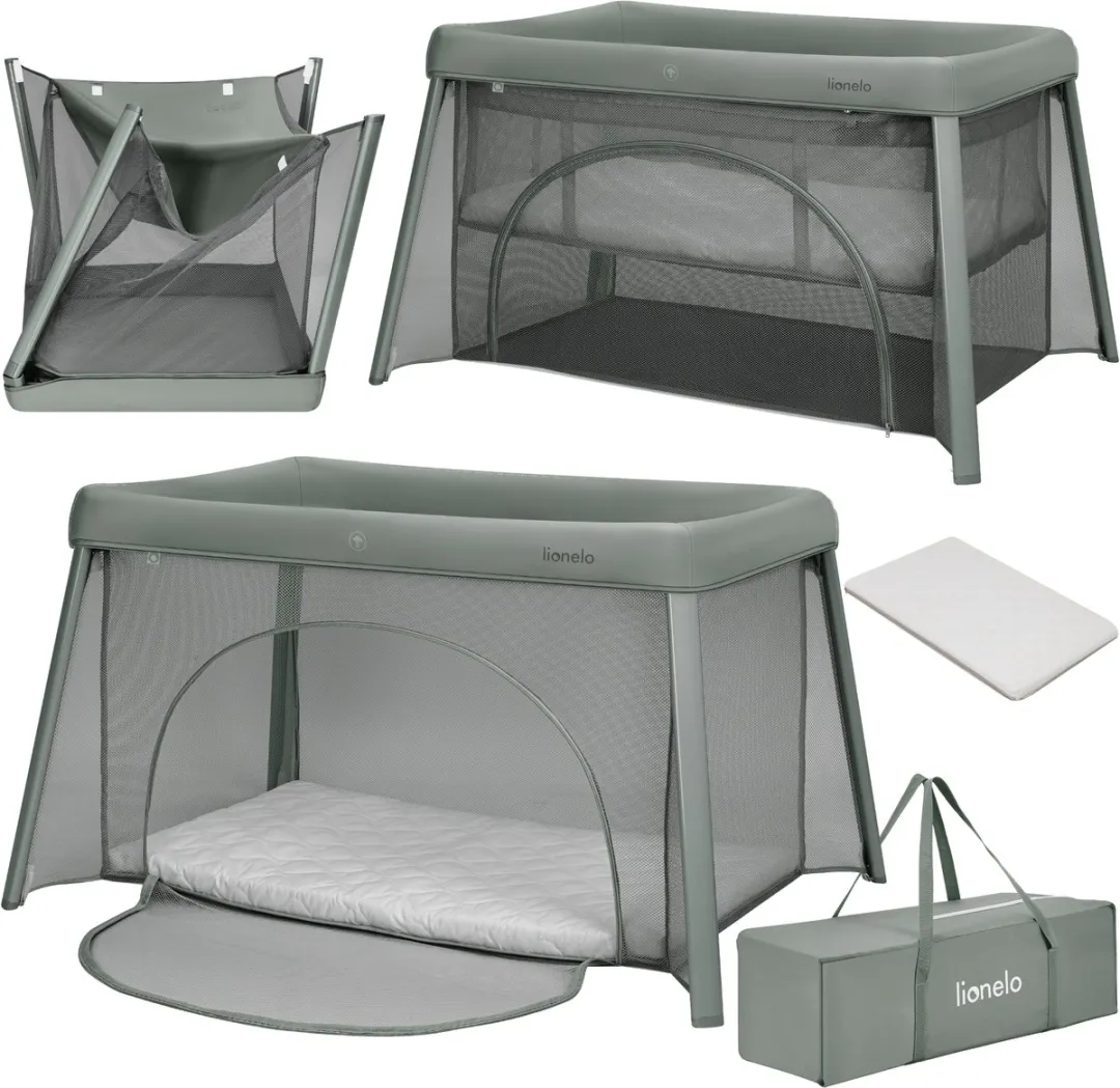 Lionelo Mila 2-in-1 Reisbedje Beige - Lichtgewicht met Matras