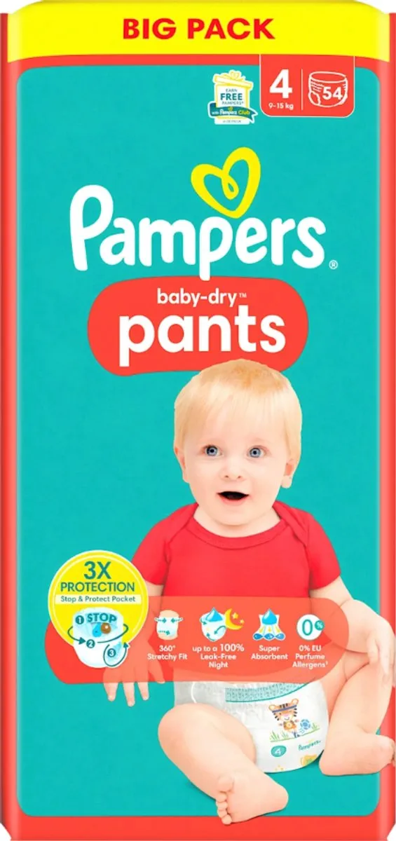 Pampers Baby-Dry Pants Maat 4