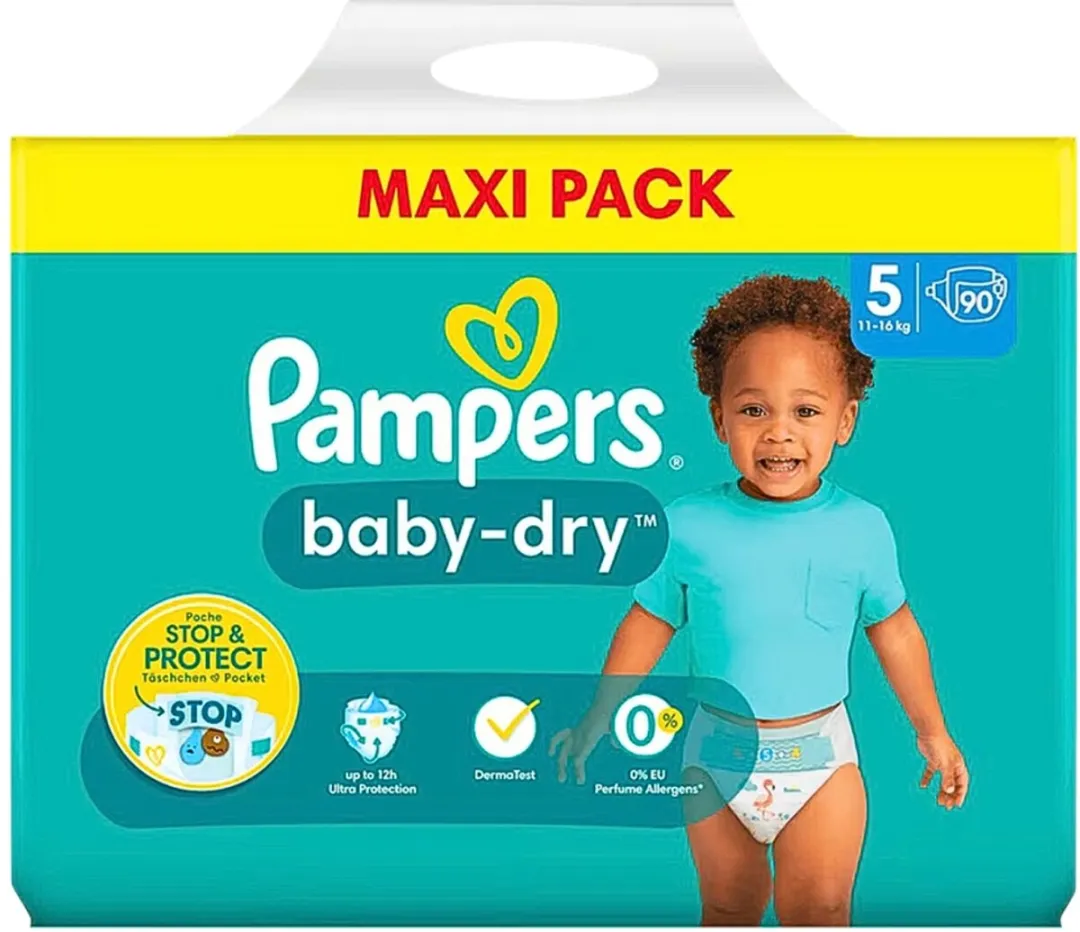 Pampers Baby Dry Maat 5 Mega Pack - 90 Stuks
