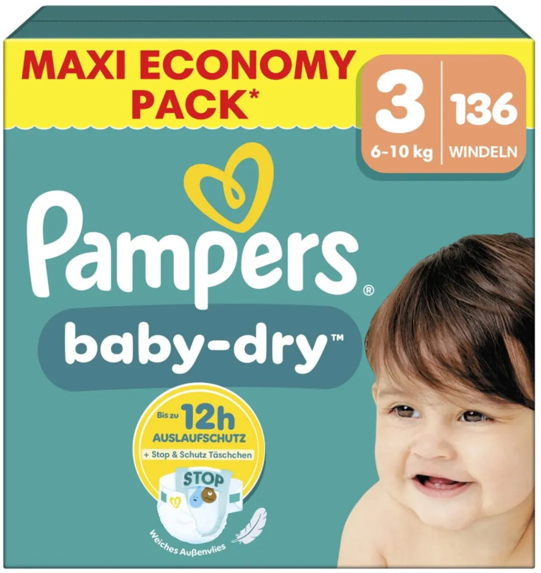 Pampers Baby Dry Luiers Maat 3 136 Stuks