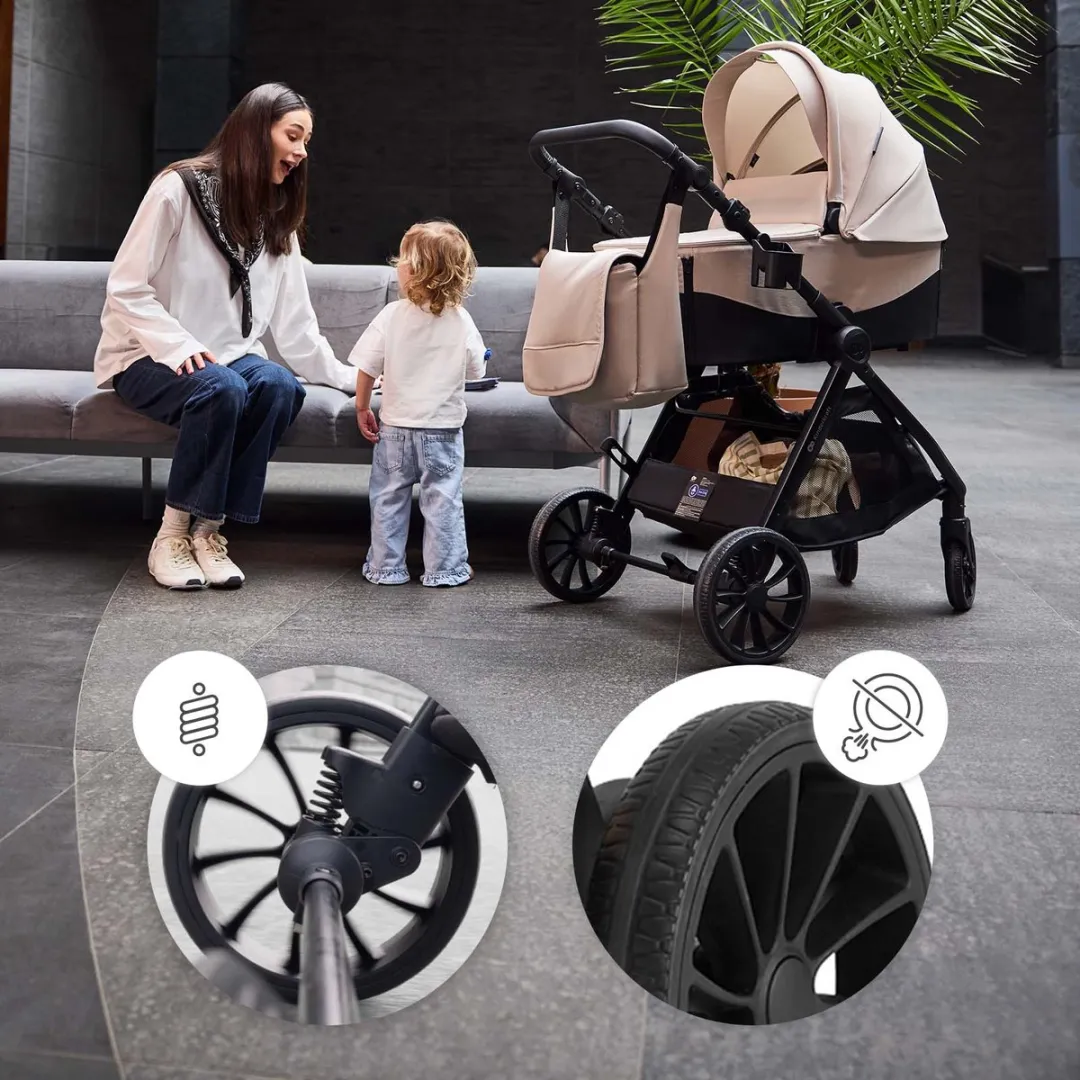 KinderKraft VESTO 2 Kinderwagen - Reiswieg EN1466 - Grijs