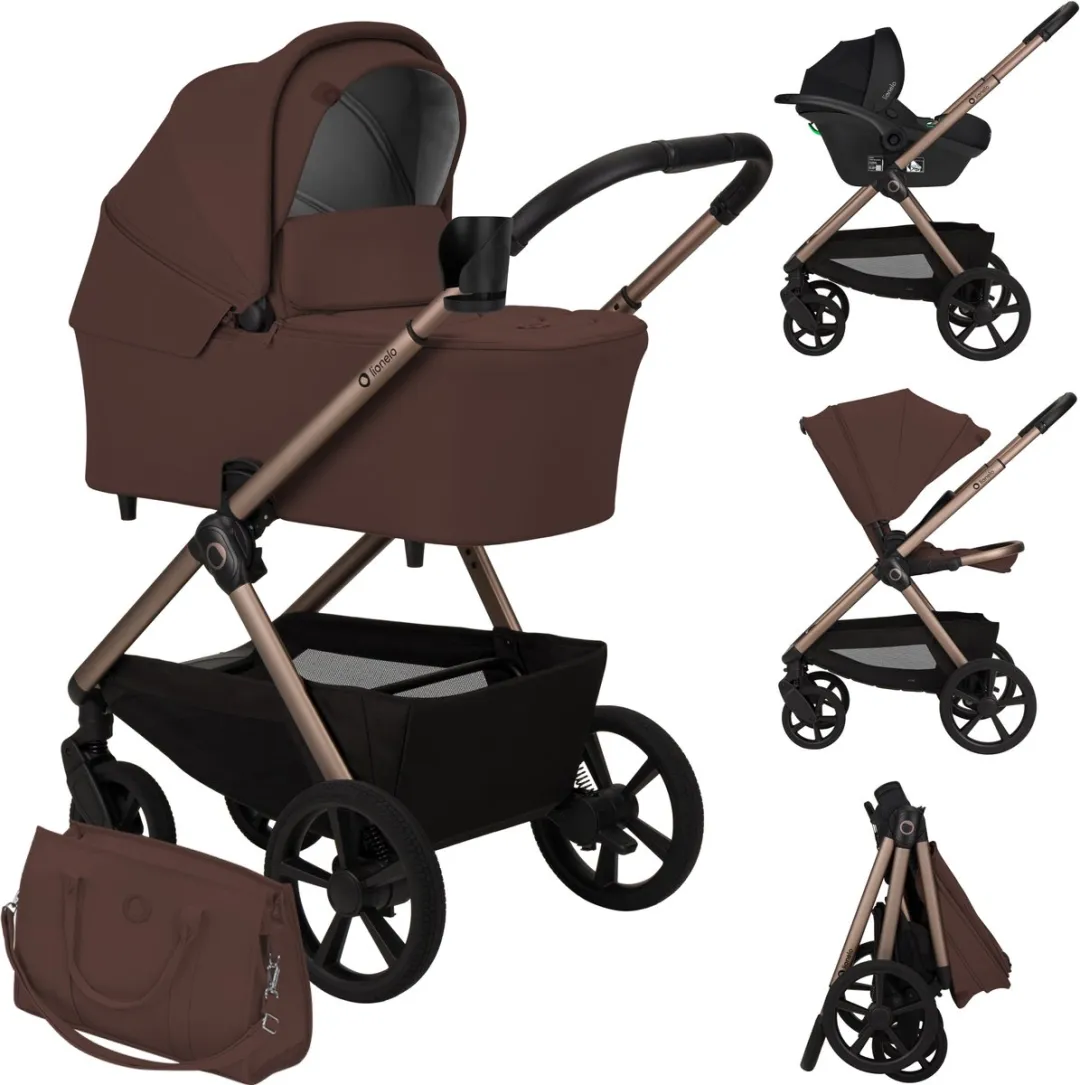 Lionelo Carmine 3-in-1 Kinderwagen - Incl. Astrid i-Size Autostoel - Beige