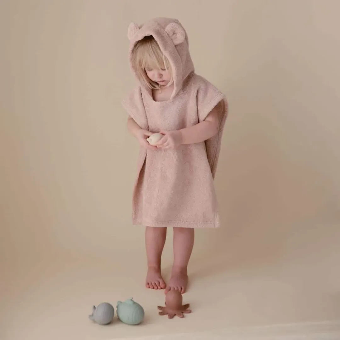 Mushie Poncho Handdoek Beer Fog 1-3 jaar