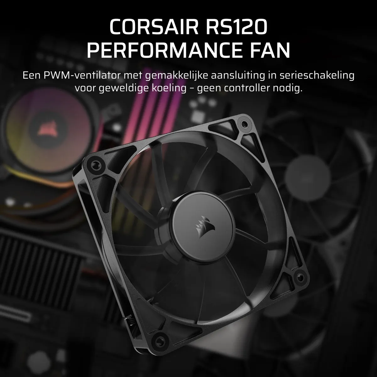 Corsair RS120 PWM 120mm Ventilator CO-9050188-WW - Zwart