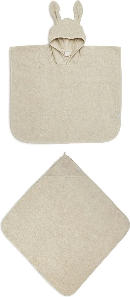 Jollein Badstof Set Badcape & Badponcho 75x75cm