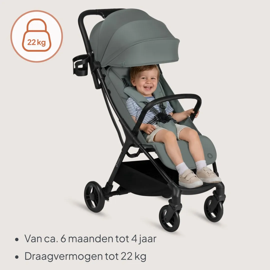 Lionelo Agia Plooibuggy - Groente - 7,3 kg - 6 Maanden tot 22 kg