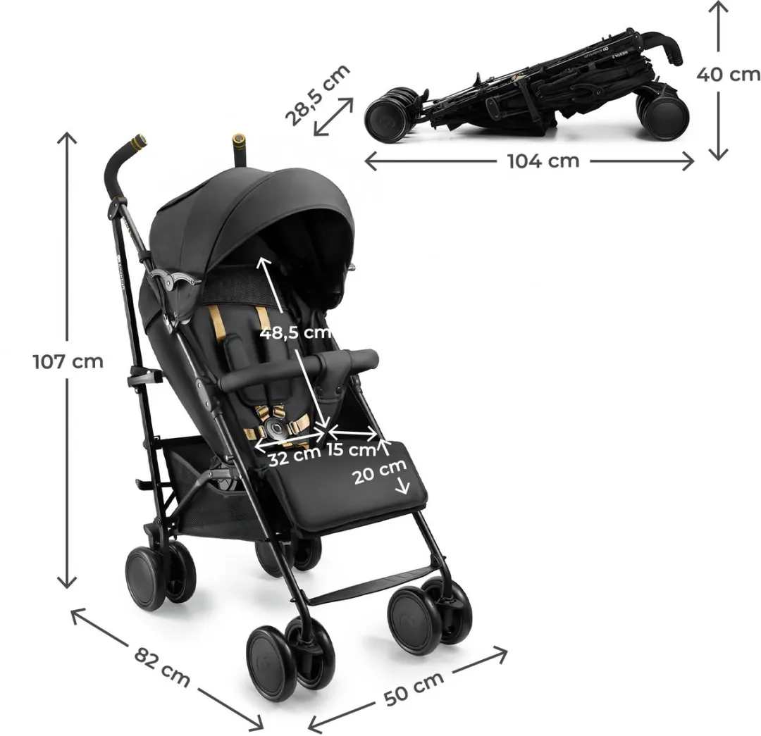 KinderKraft Siesta 2 Buggy - Tot 22 kg - Zwart