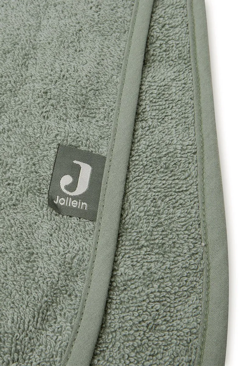 Jollein Badstof Set Ash Green - Badcape & Badponcho 75x75cm