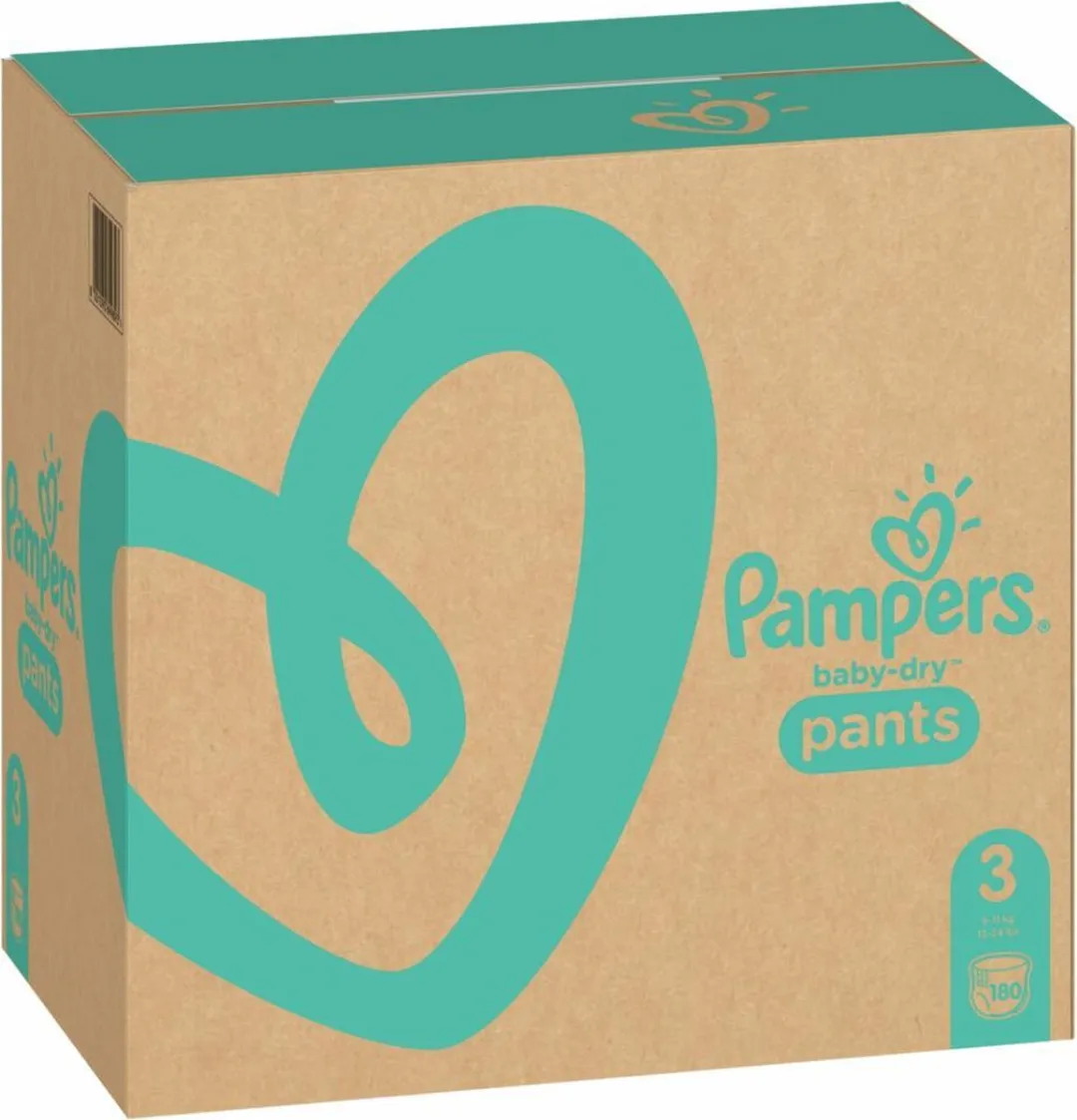 Pampers Baby-Dry Pants Maat 3 Luierbroekjes - 180 Stuks