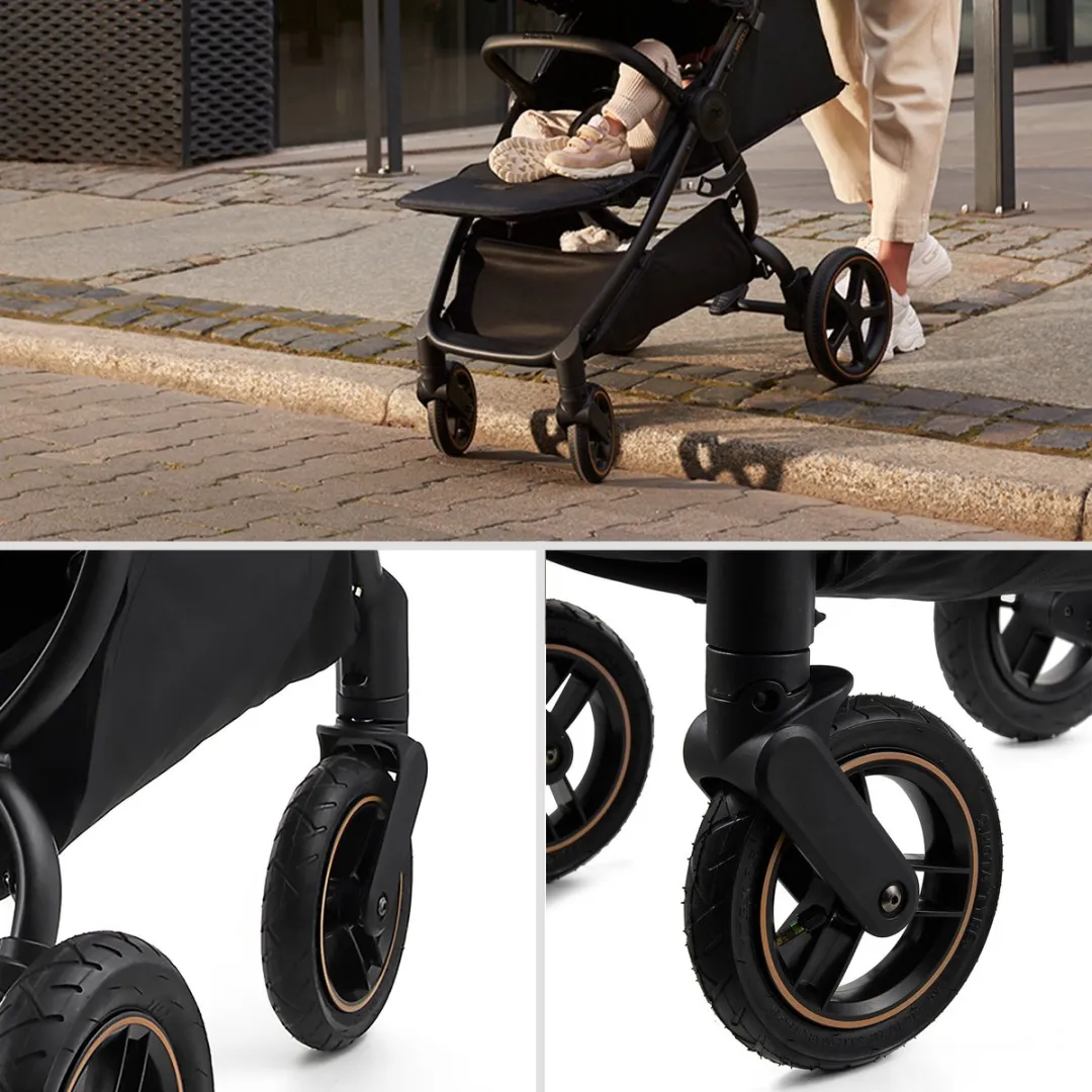 KinderKraft Opblaasbare Voorwielen MITZY 17,8cm - 360° Draaibaar