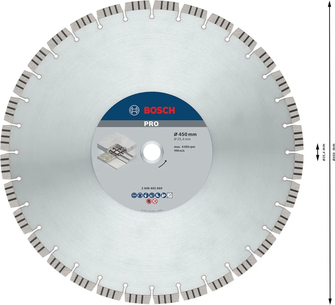 Bosch Professional Diamantschijf Best Concrete 450/25,4mm - Beton