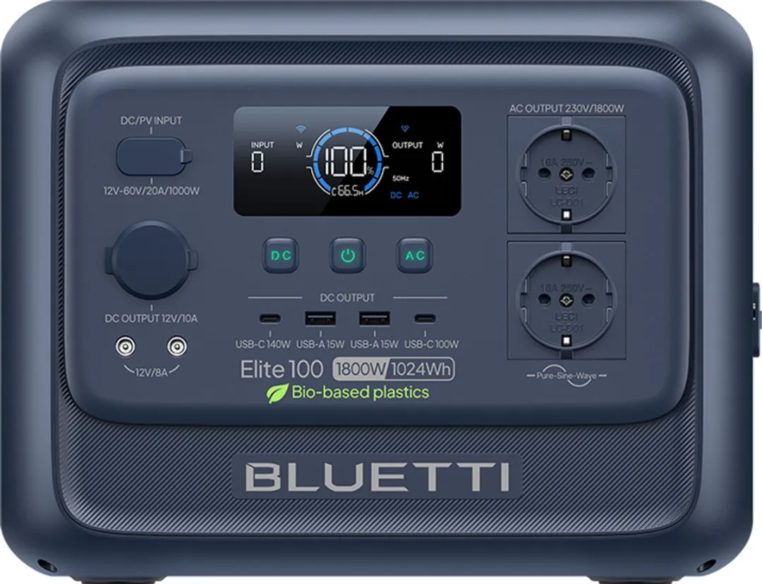 Bluetti Elite 100 V2 Zonne-energiestation 1024Wh 1800W