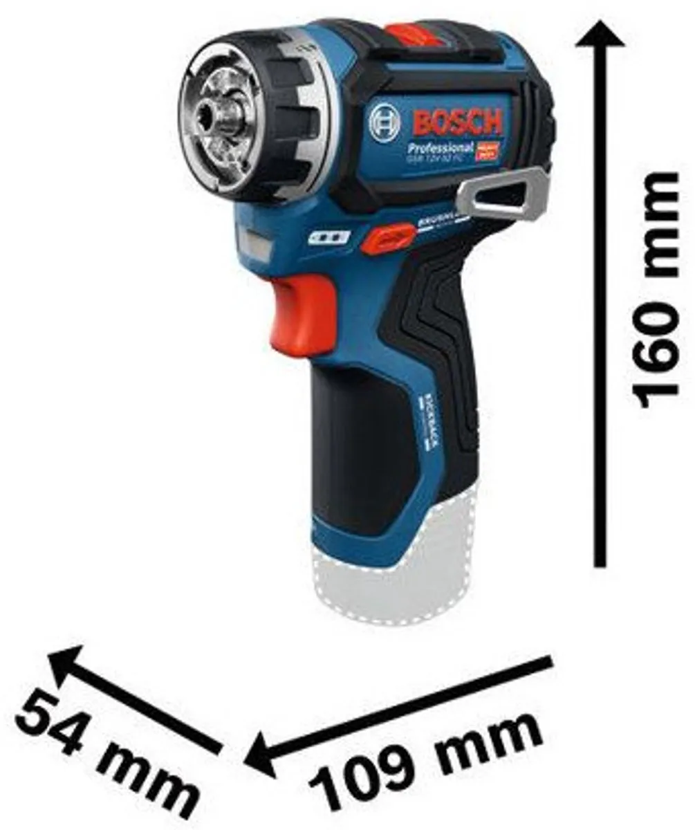 Bosch Professional GSR 12V-32 FC Accuboormachine - 2x Accu 2.0Ah