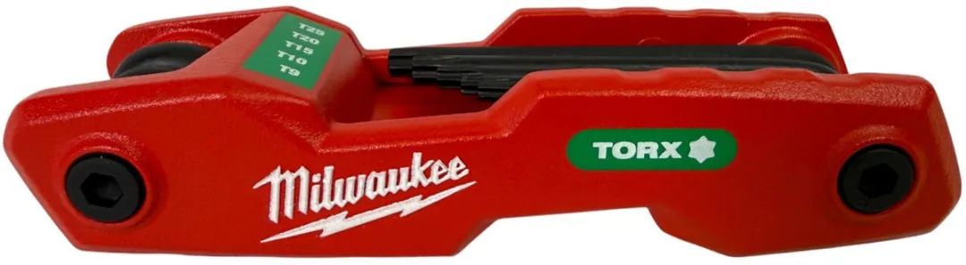 Milwaukee Vouwbare Torxsleutelset 8-delig T10-T40 - Rood