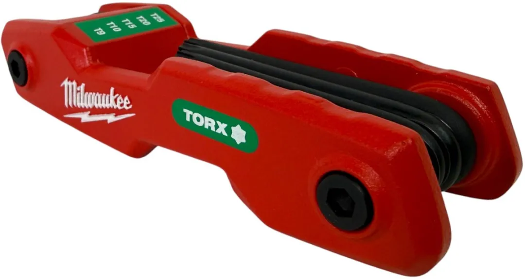 Milwaukee Vouwbare Torxsleutelset 8-delig T10-T40 - Rood