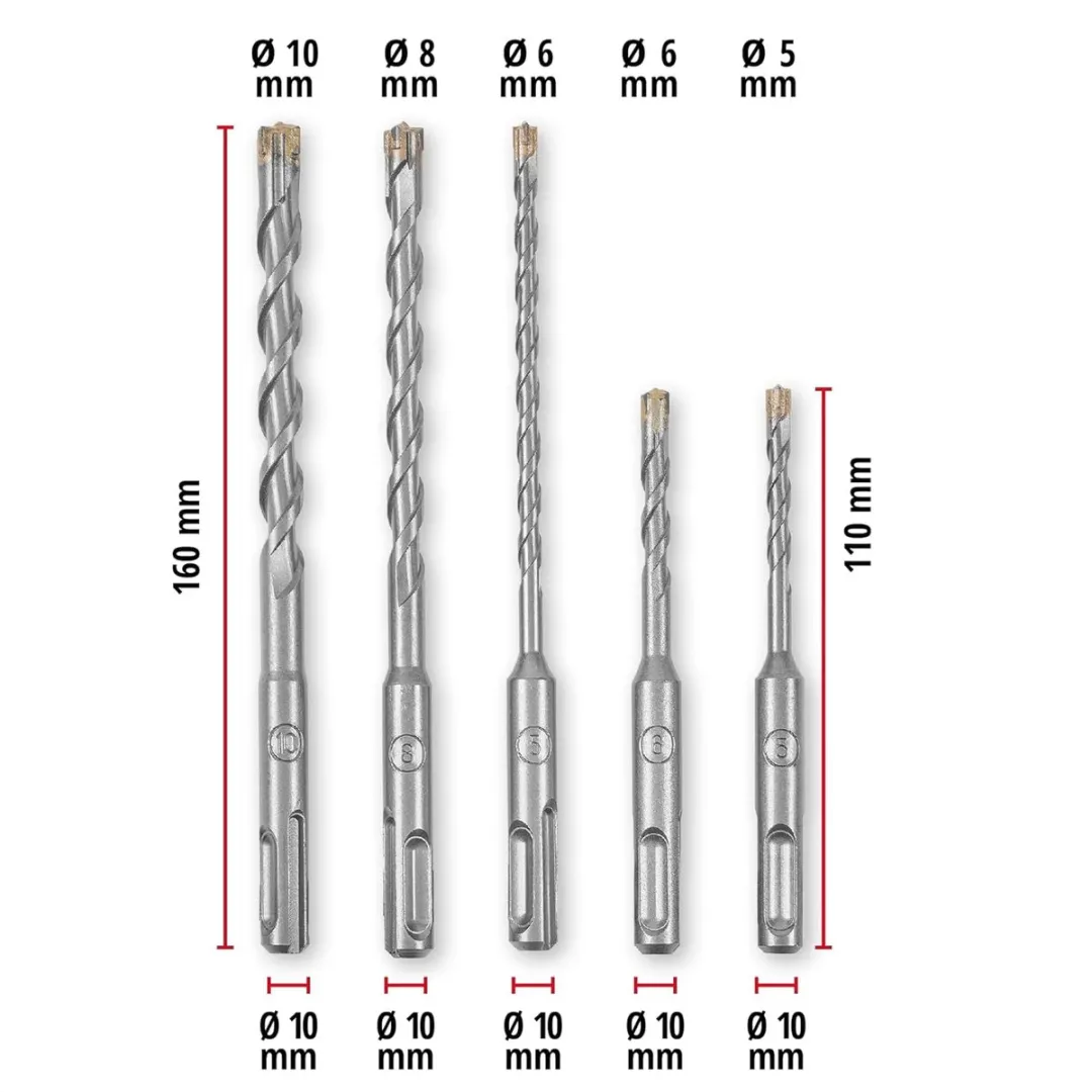 Einhell SDS Plus Set 4C 5-delig 110/160mm