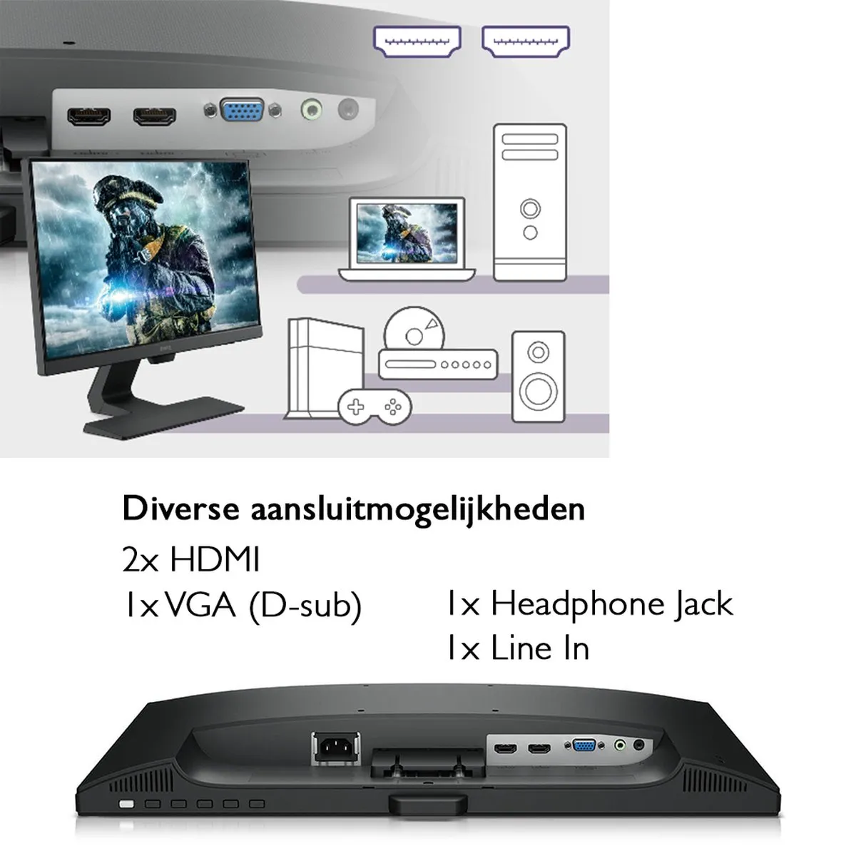 BenQ GW2283 Monitor 22 inch - IPS - HDMI