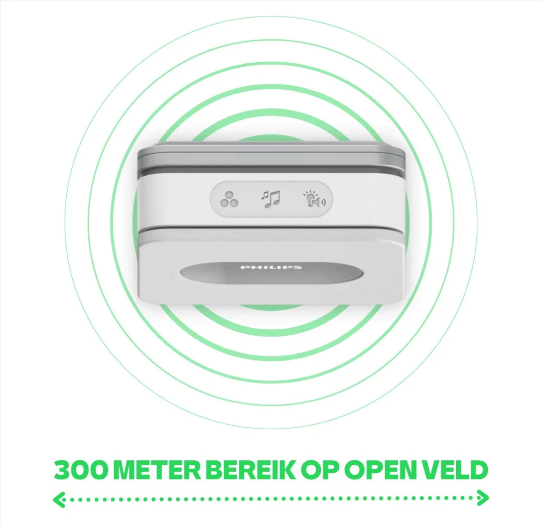 Philips Draadloze Deurbel DES7500DCH/10 - 1 Ontvanger - 8 Melodieën - Grijs/Wit