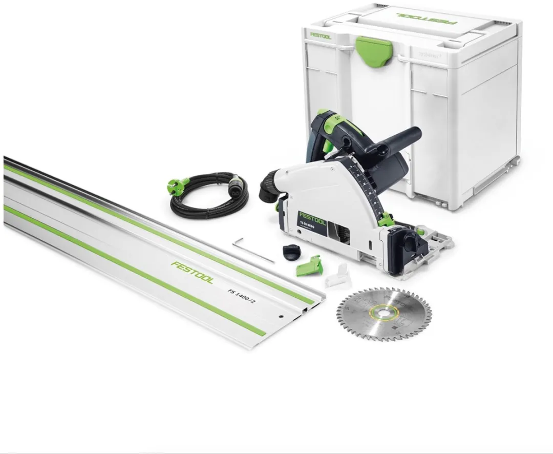 Festool TS 55 REBQ-PLUS-FS Invalcirkelzaag 1200W - 160mm + Geleiderail