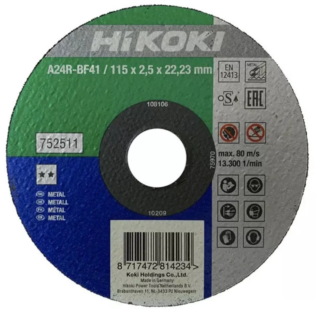 Hikoki Doorslijpschijf Metaal 115x2,5mm 752511